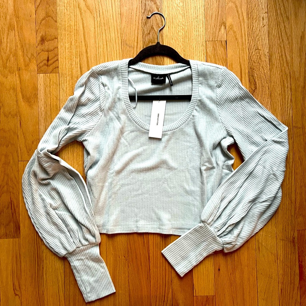 NWT - Cropped pale blue sweater top